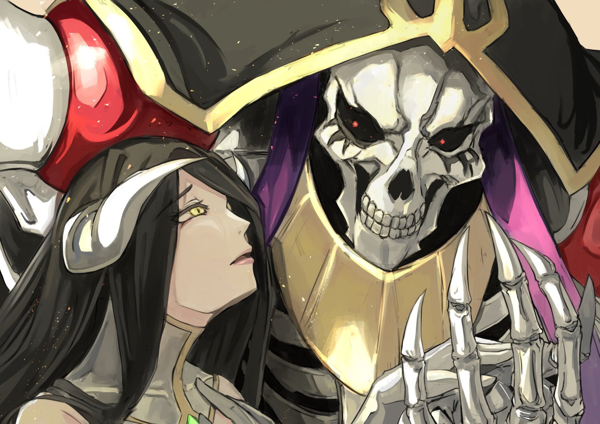 Download Ainz Ooal Gown Albedo (Overlord) Anime Overlord HD Wallpaper by kou