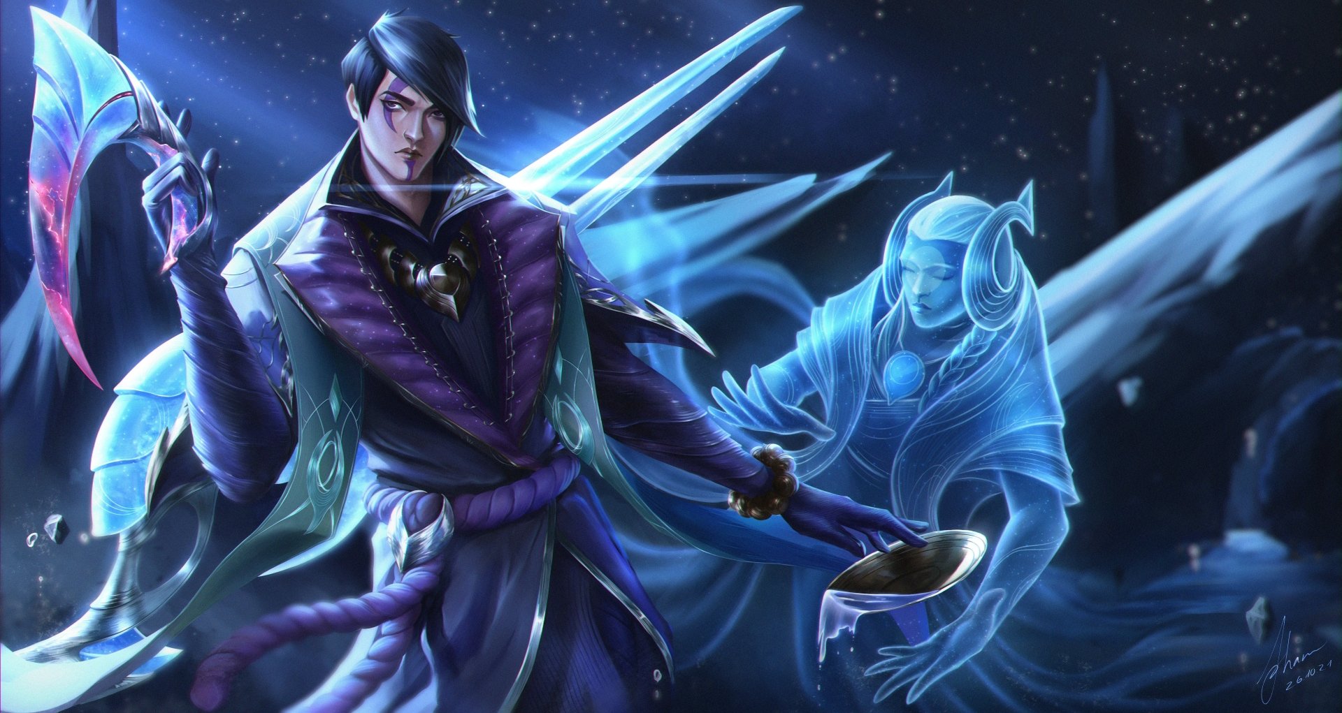 Download Aphelios (League Of Legends) Video Game League Of Legends 4k Ultra HD Wallpaper by thevy.251