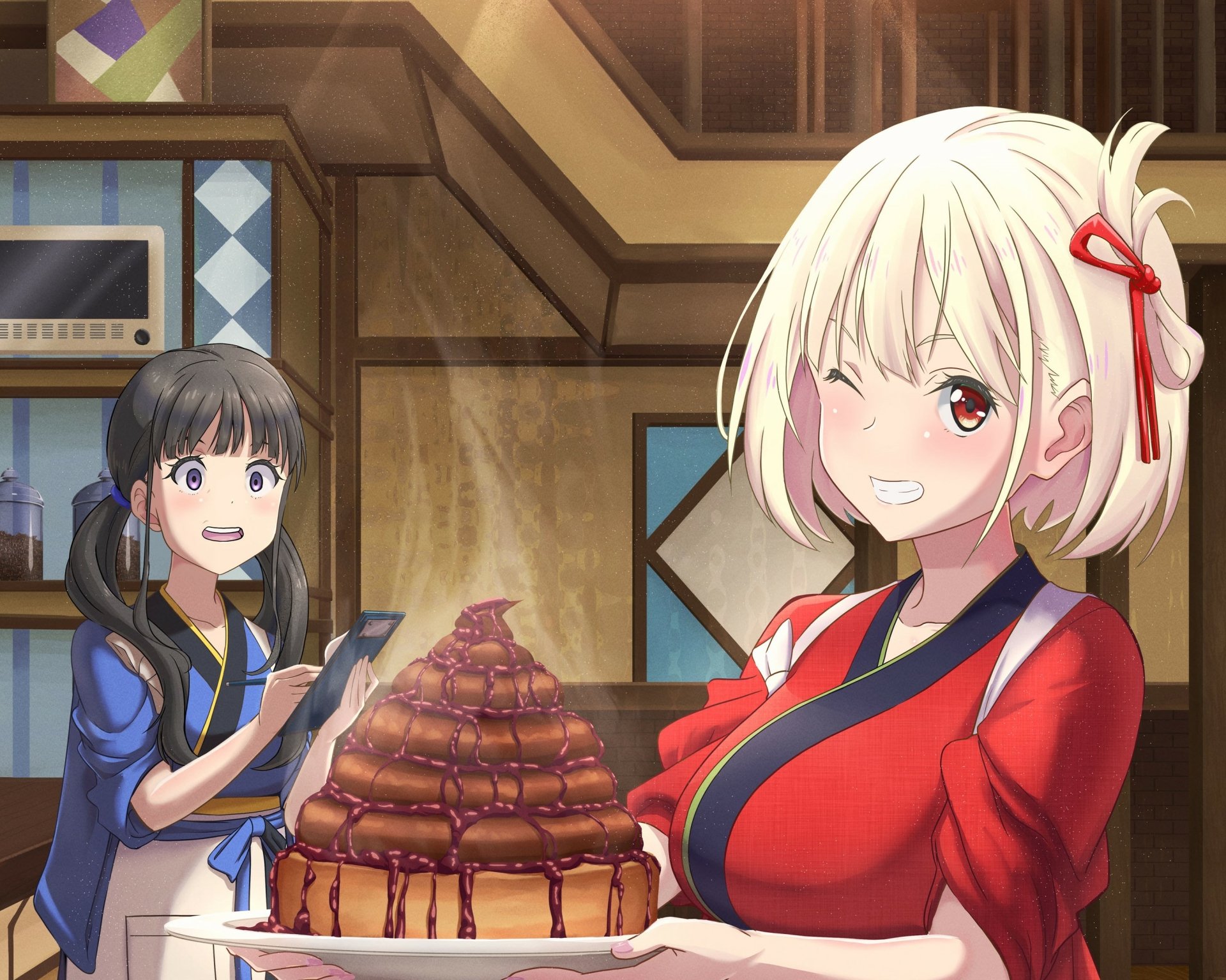 Download Chisato Nishikigi Takina Inoue Anime Lycoris Recoil HD Wallpaper by ディ