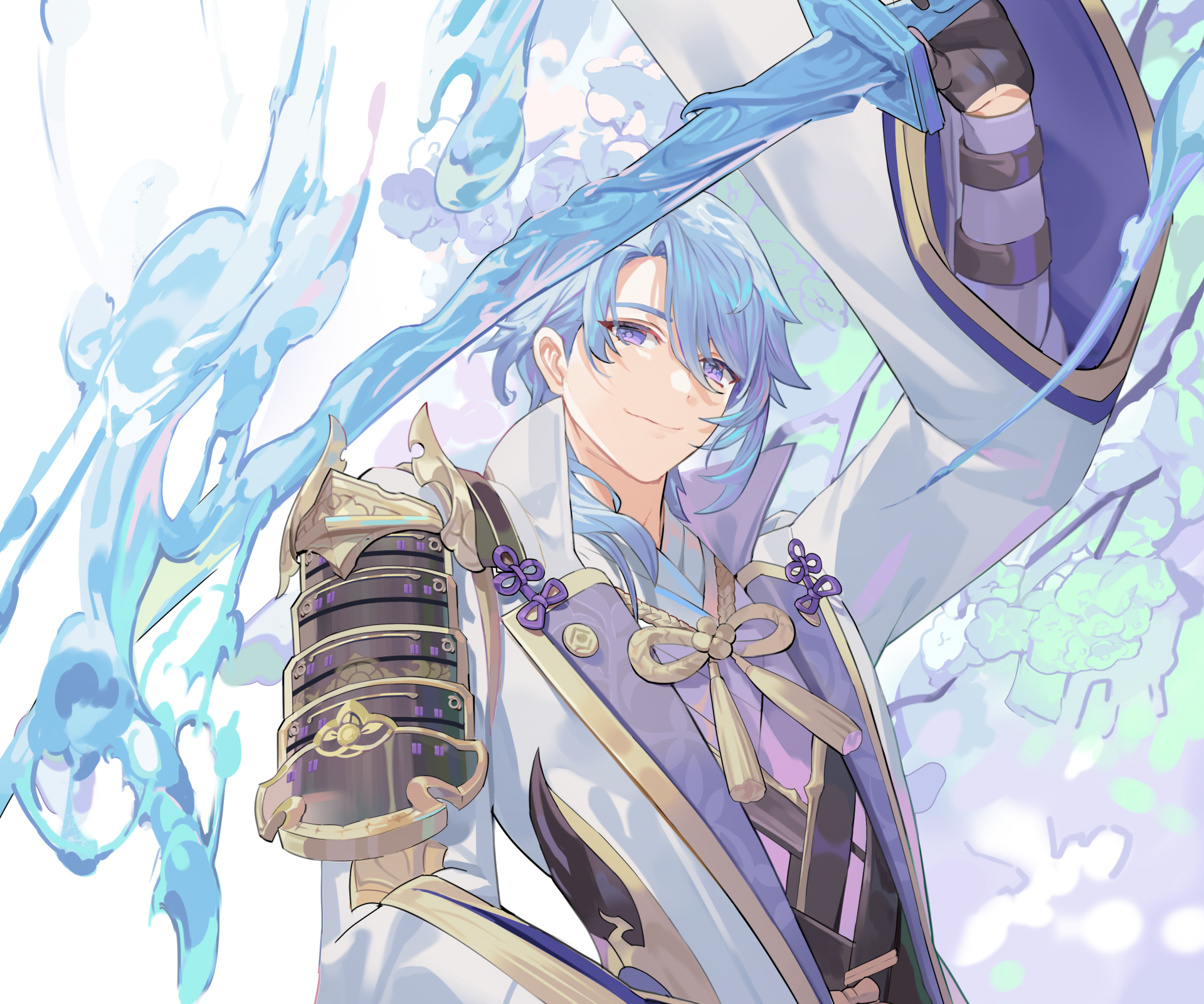 Download Kamisato Ayato Video Game Genshin Impact 4k Ultra HD Wallpaper