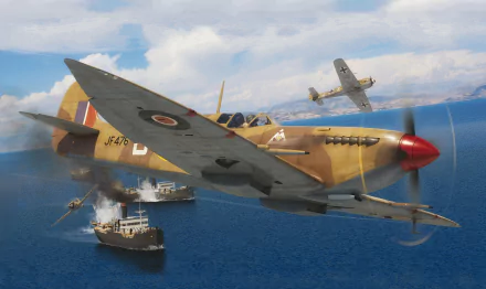military Supermarine Spitfire HD Desktop Wallpaper | Background Image