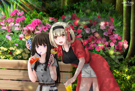 Chisato Nishikigi Takina Inoue Anime Lycoris Recoil HD Desktop Wallpaper | Background Image