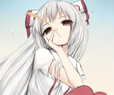Fujiwara no Mokou Anime Touhou HD Desktop Wallpaper | Background Image