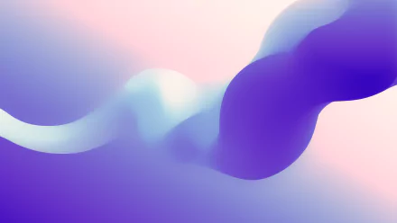 Abstract vector design with smooth, flowing shapes in soft pastel pinks and blues, rendered in 4K Ultra HD for a vibrant PC desktop wallpaper and background.