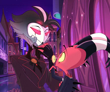 Stolas (Helluva Boss) Blitzo (Helluva Boss) TV Show helluva boss HD Desktop Wallpaper | Background Image
