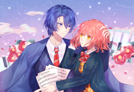 Nanami Haruka Hijirikawa Masato Anime Uta no Prince-sama HD Desktop Wallpaper | Background Image