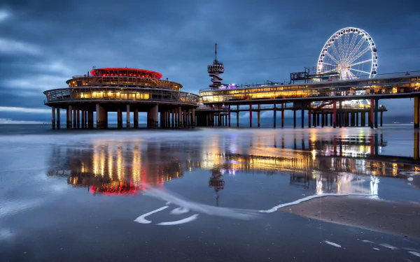 Netherlands man made pier HD Desktop Wallpaper | Background Image