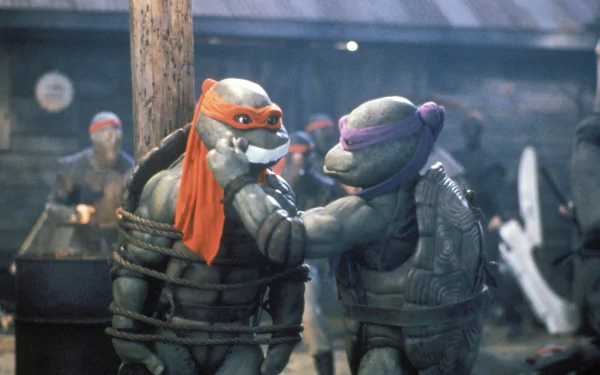  Donatello rescues Michelangelo