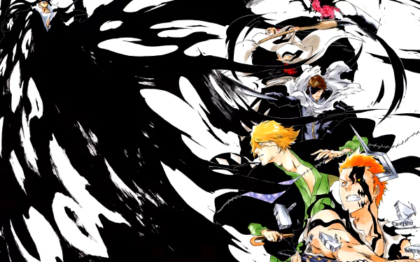 Kisuke Urahara Kenpachi Zaraki Sōsuke Aizen Yhwach (Bleach) Ichigo Kurosaki Anime Bleach: Thousand-Year Blood War HD Desktop Wallpaper | Background Image