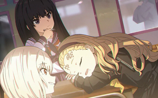 Kurumi (Lycoris Recoil) Takina Inoue Chisato Nishikigi Anime Lycoris Recoil HD Desktop Wallpaper | Background Image