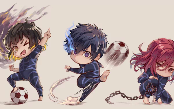 Anime Blue lock Bachira Meguru Isagi Yoichi Hyoma Chigiri HD Desktop Wallpaper | Background Image