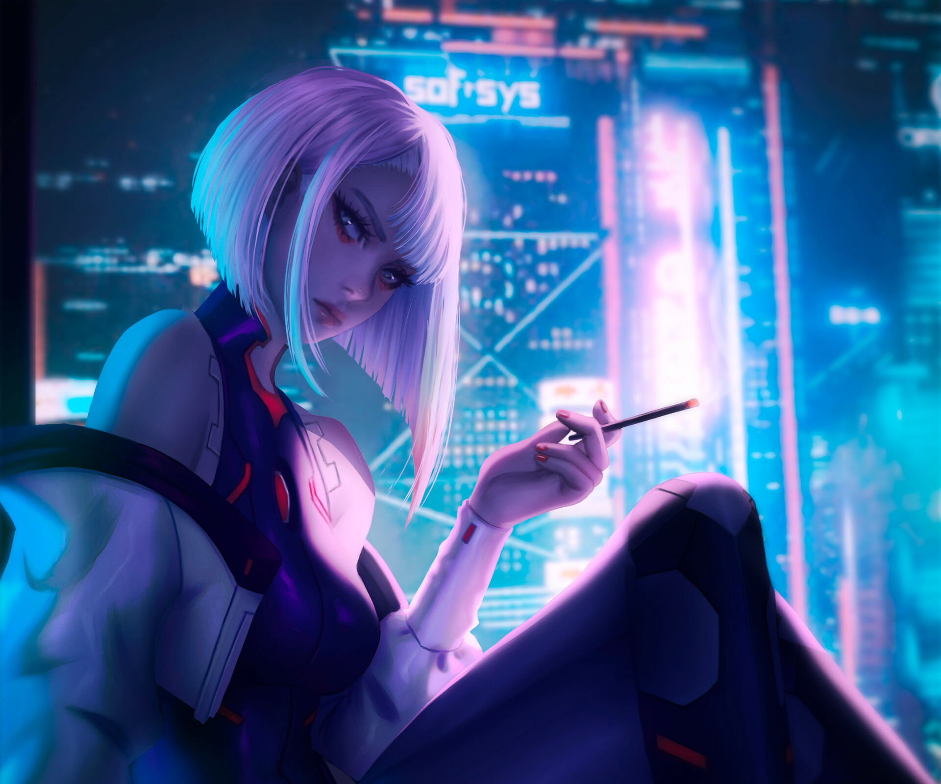 8K Cyberpunk Edgerunners Lucy Alone Wallpaper HD Anime 4K Wallpapers  Images and Background  Wallpapers Den
