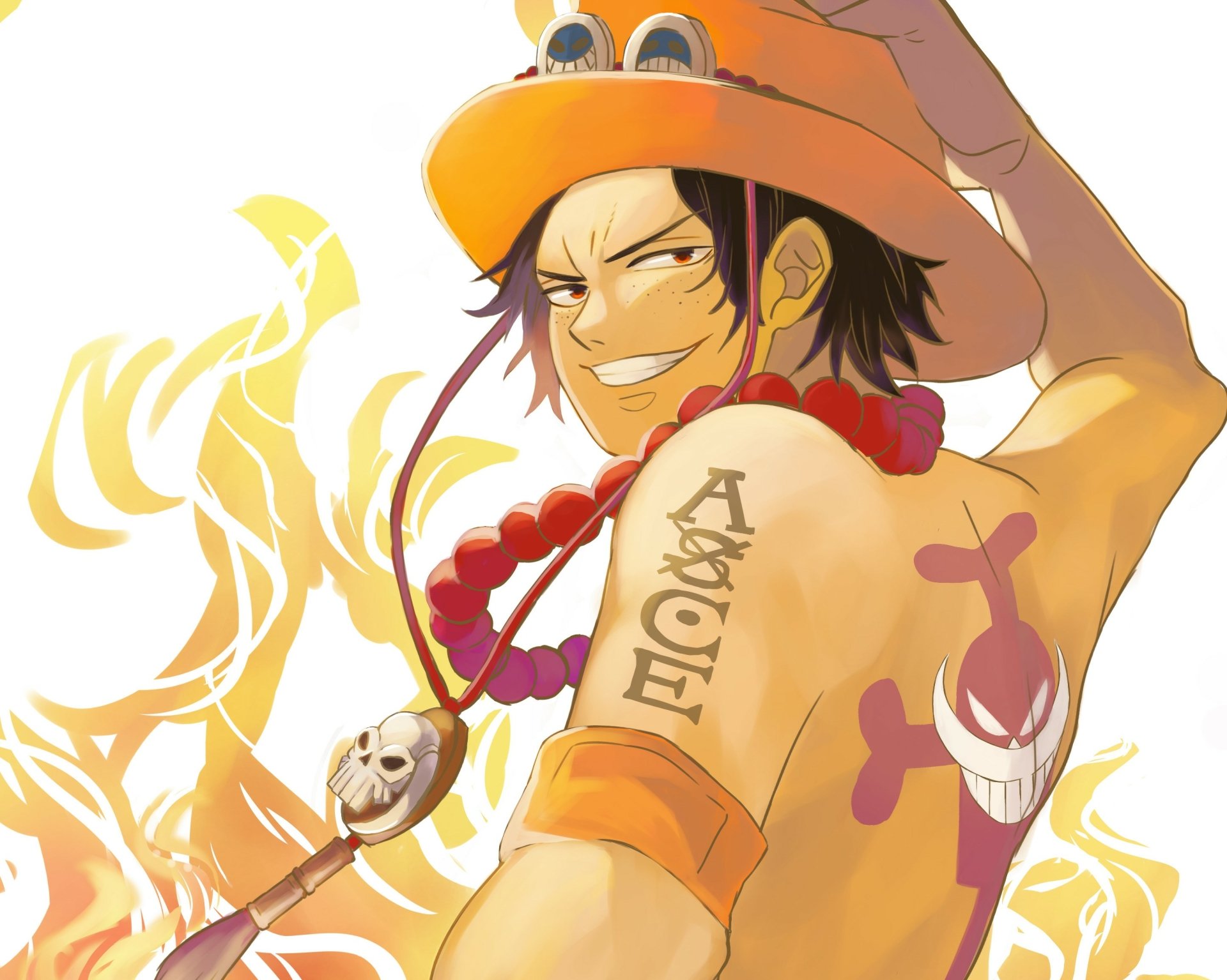 Download Portgas D. Ace Anime One Piece HD Wallpaper by 金平糖