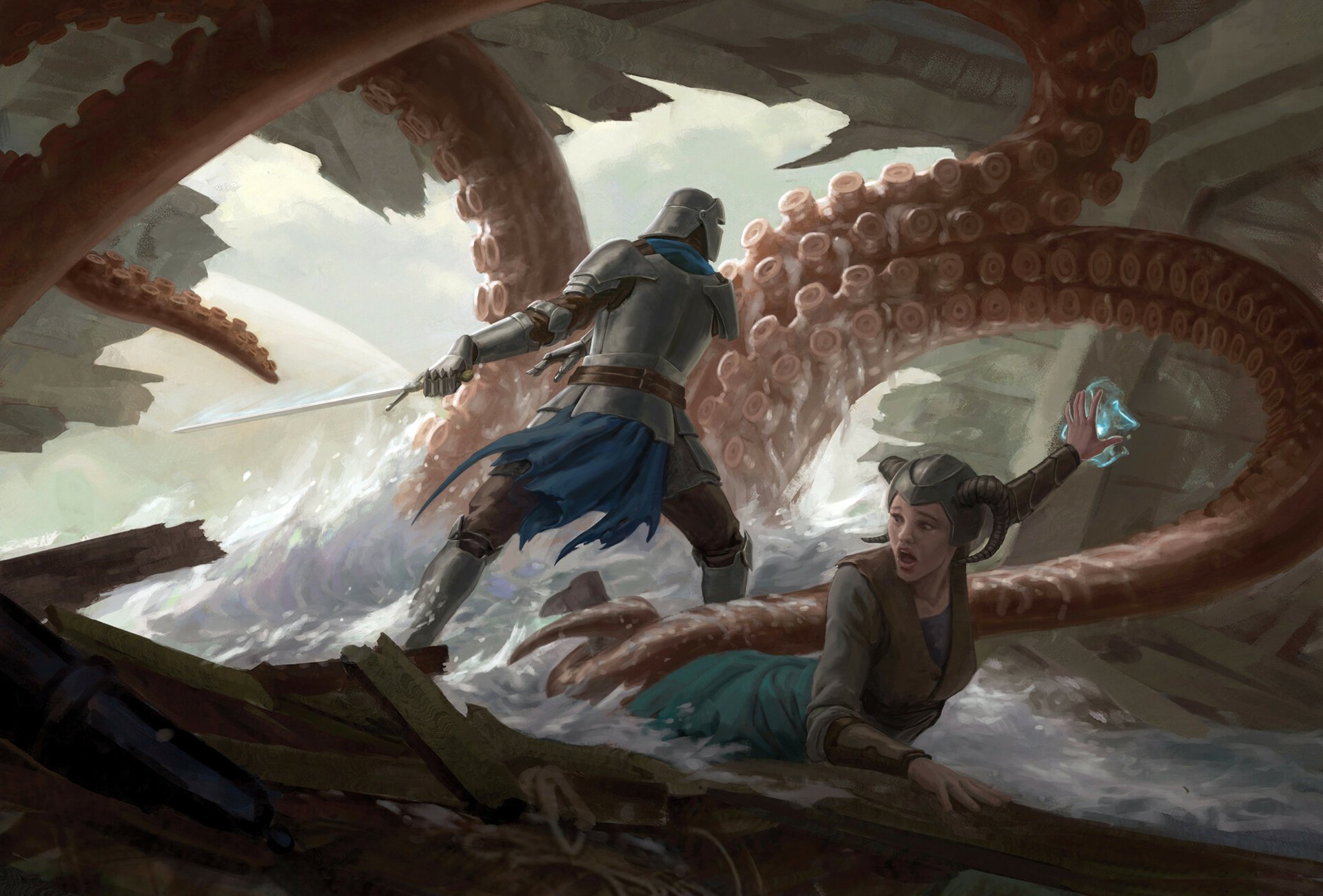 Download Knight Man Made Dungeons & Dragons 4k Ultra HD Wallpaper by Sam Keiser