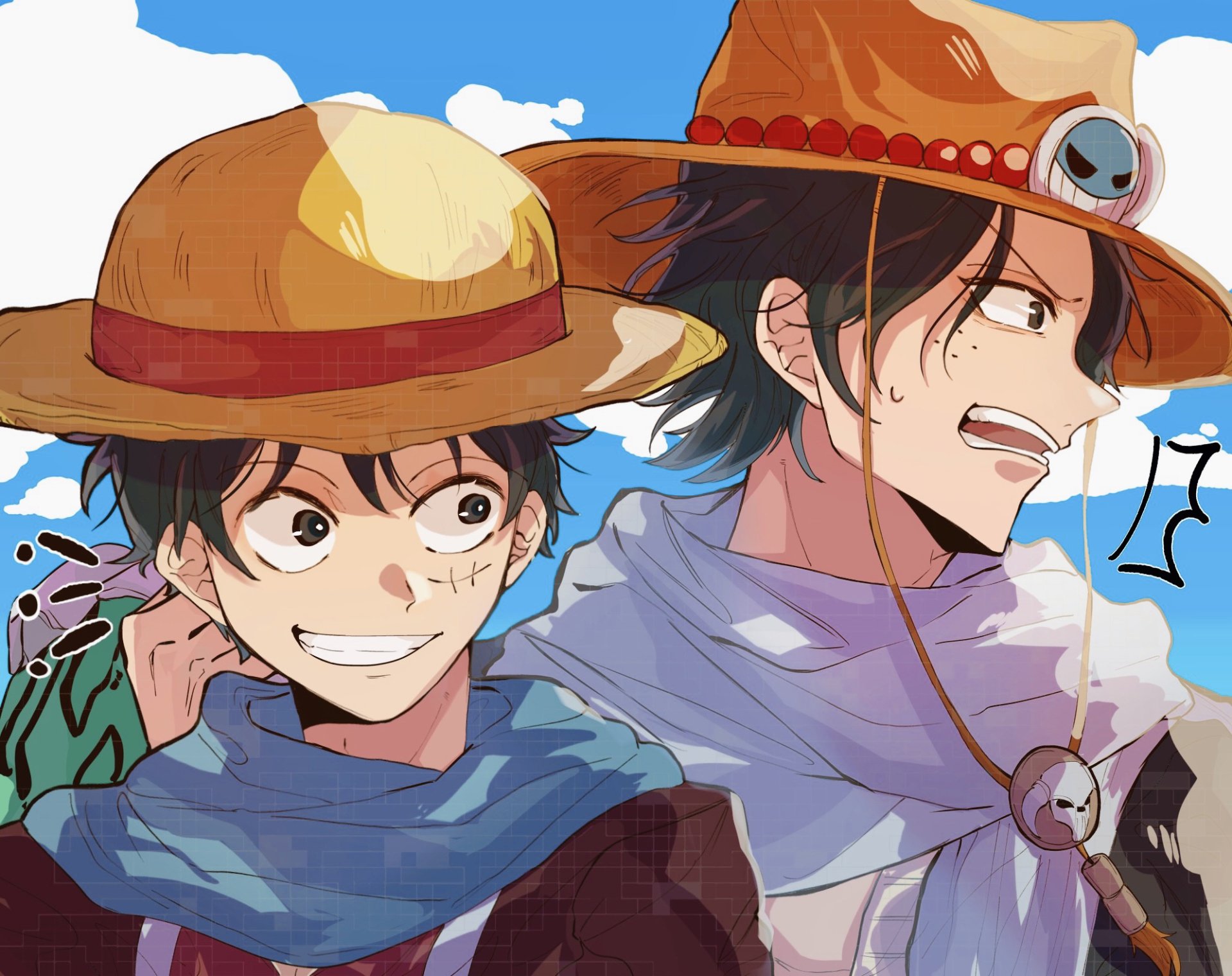 portgas d ace and monkey d luffy