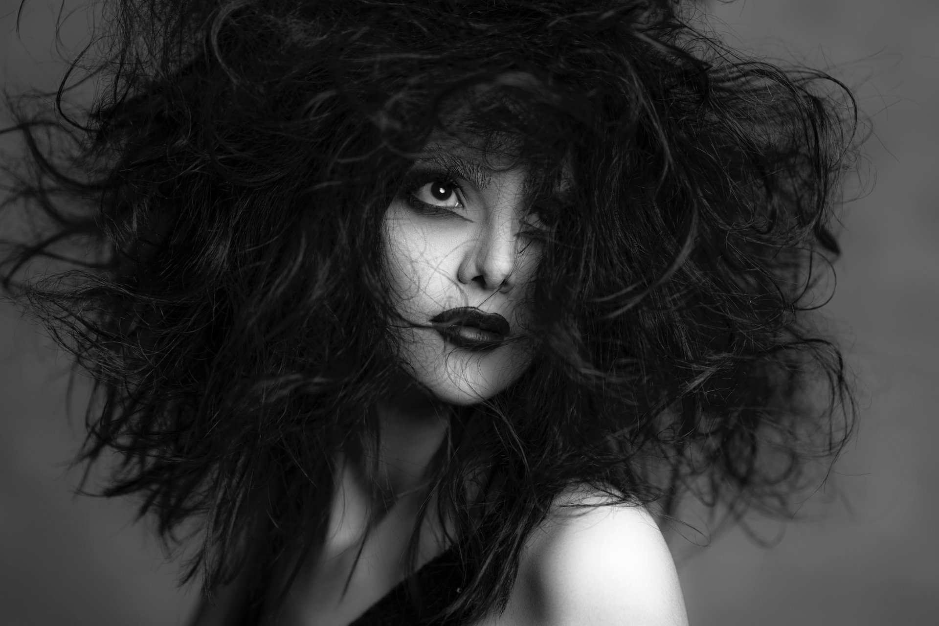 Download black white woman face 4k ultra hd wallpaper