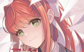 Monika (Doki Doki Literature Club!) Image by yakinikusakoku