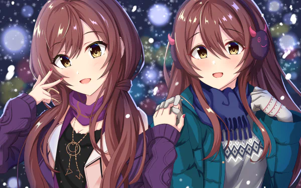 Tenka Osaki Amana Osaki Anime The iDOLM@STER: Shiny Colors HD Desktop Wallpaper | Background Image