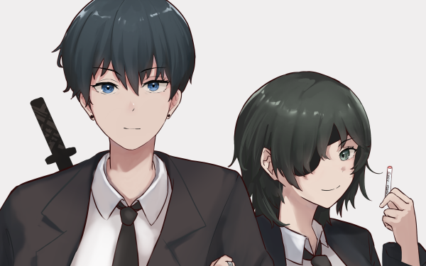 Anime Chainsaw Man Aki Hayakawa Himeno HD Wallpaper | Background Image