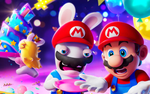 Mario video game Rayman Raving Rabbids HD Desktop Wallpaper | Background Image