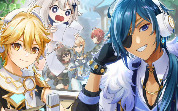 Video Game Genshin Impact Paimon Aether Kaeya HD Wallpaper | Background Image