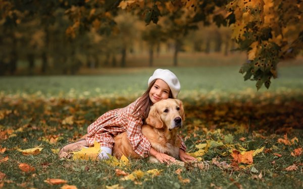 Photography Child Dog Retriever HD Wallpaper | Background Image