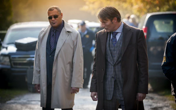 Mads Mikkelsen Hannibal Lecter Laurence Fishburne TV Show Hannibal HD Desktop Wallpaper | Background Image
