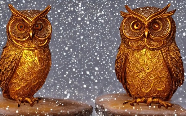 AI Art Owl Stable Diffusion HD Wallpaper | Background Image