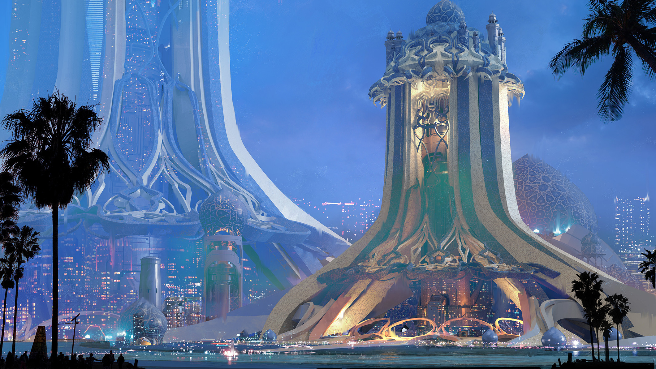 Download Sci Fi City Sci Fi City HD Wallpaper by Sebastian Luca