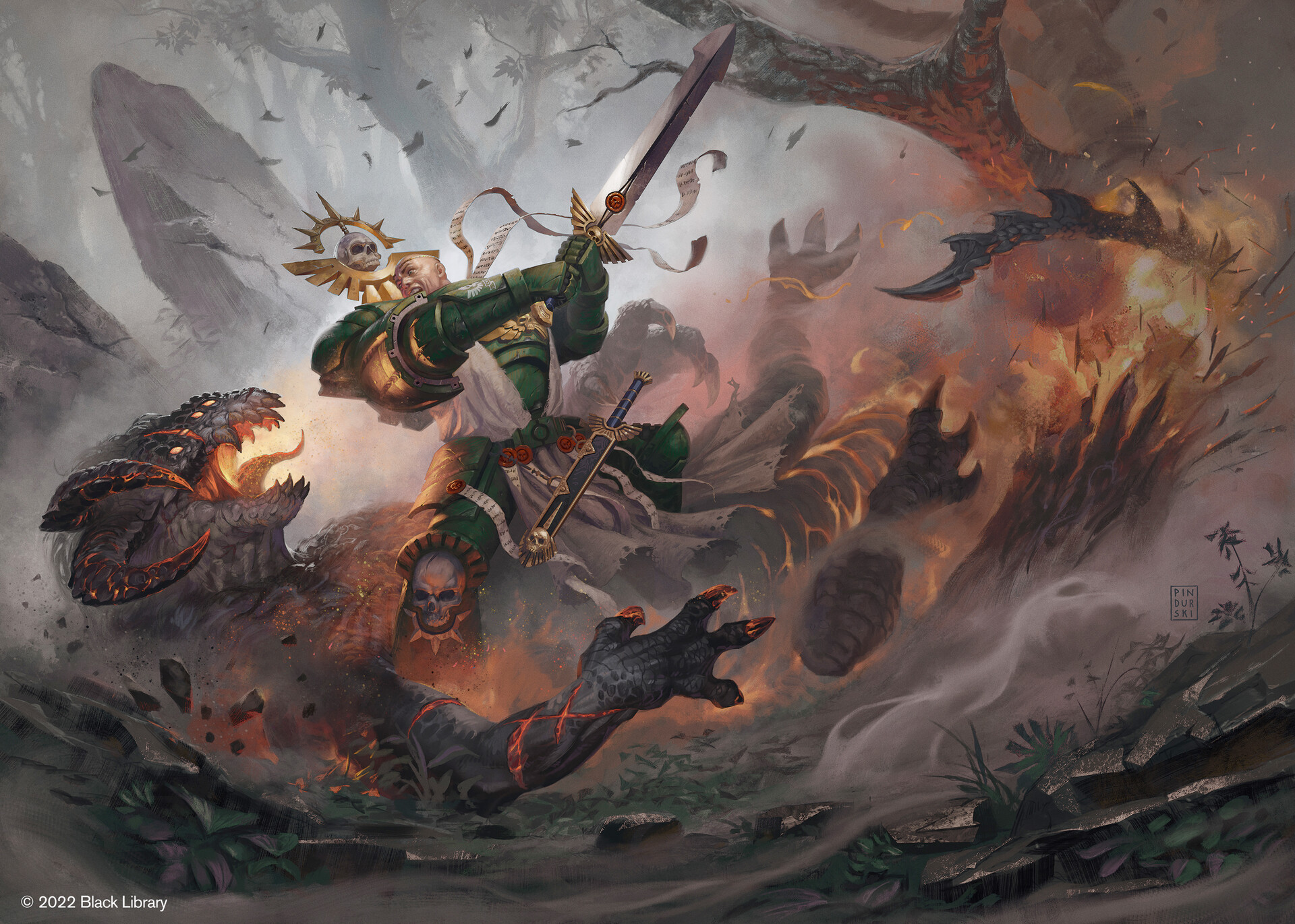 Warhammer 40K Battle Fury: Epic HD Video Game Wallpaper by Hugh Pindur