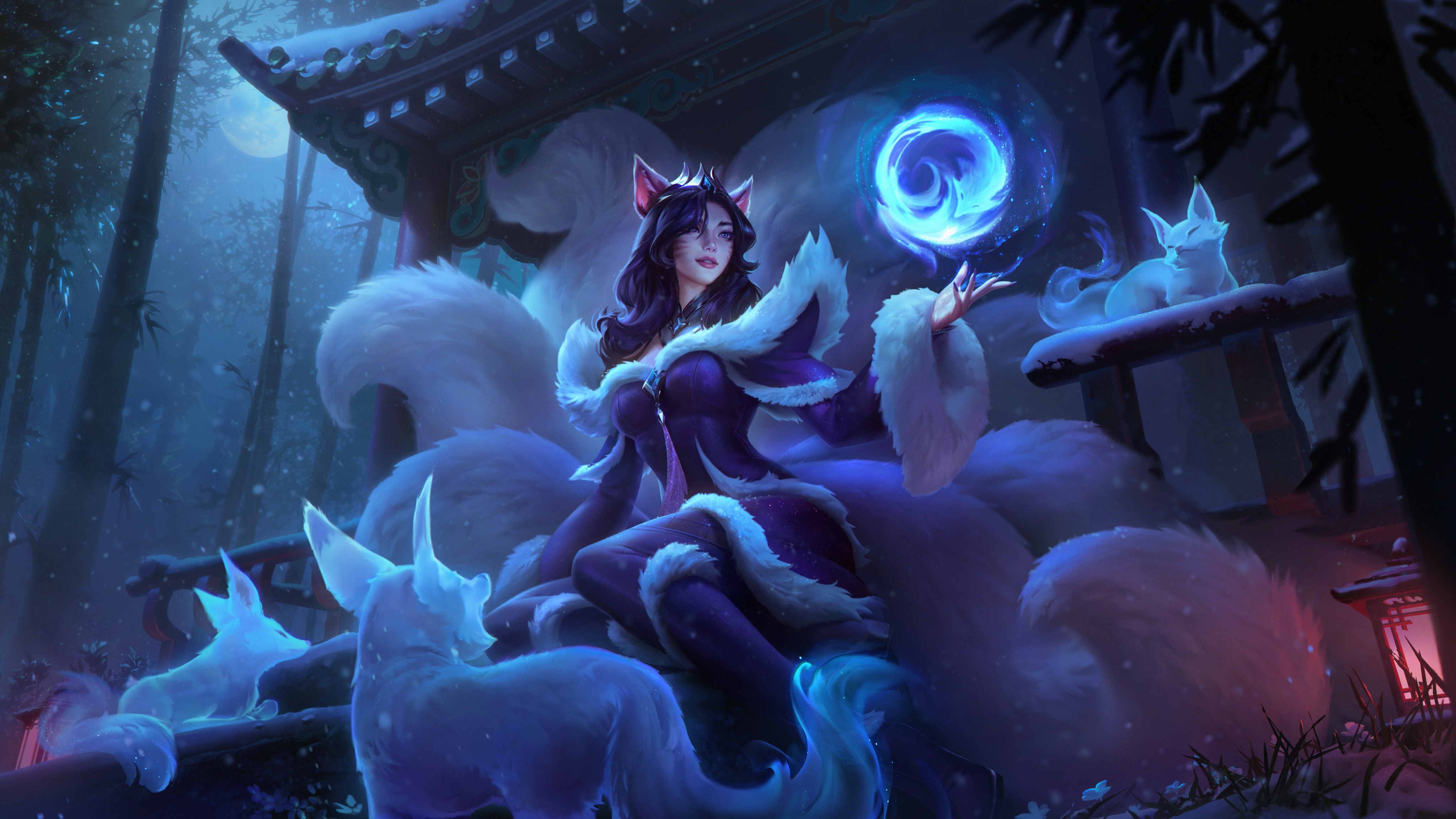 League of Legends (LOL) : K/DA Ahri (Anime Fanart) 4K wallpaper download