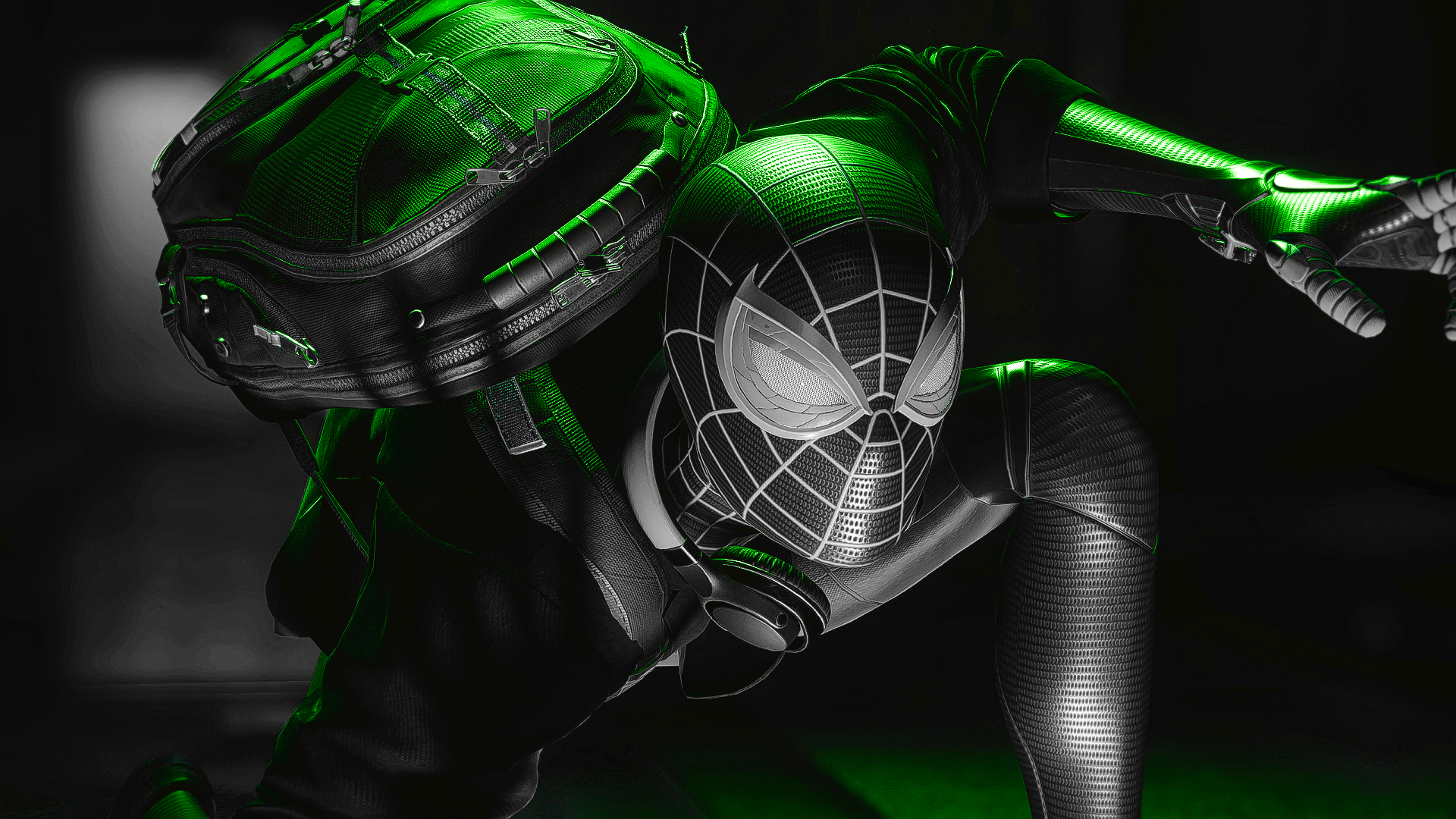 Download Spider Man Video Game Marvel's Spider-Man: Miles Morales HD Wallpaper by w.a.s.d._pixels