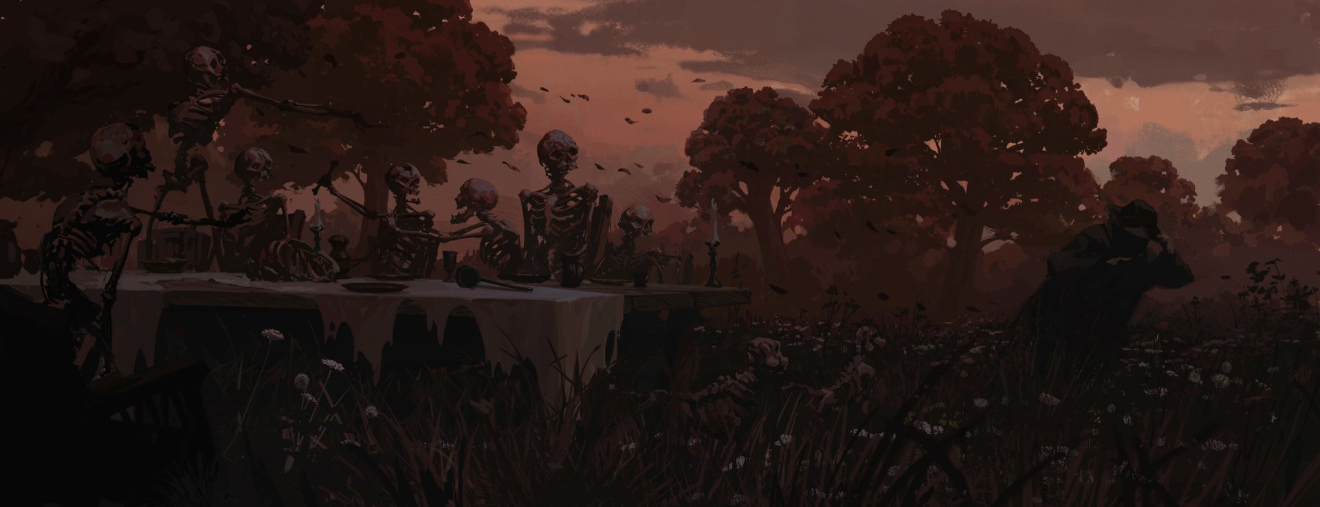 Download Dark Skeleton HD Wallpaper by Oliver Ryan