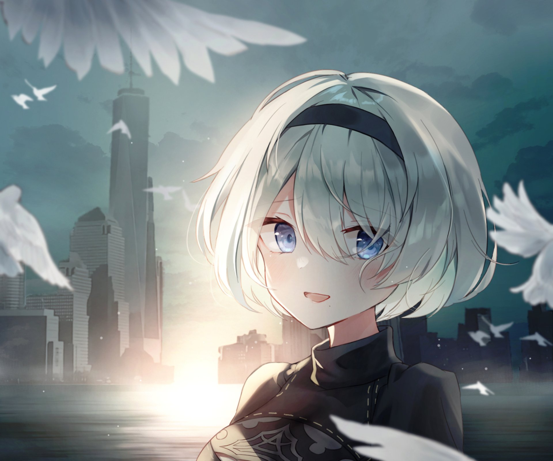 Download YoRHa No.2 Type B Video Game NieR: Automata HD Wallpaper by Hoban