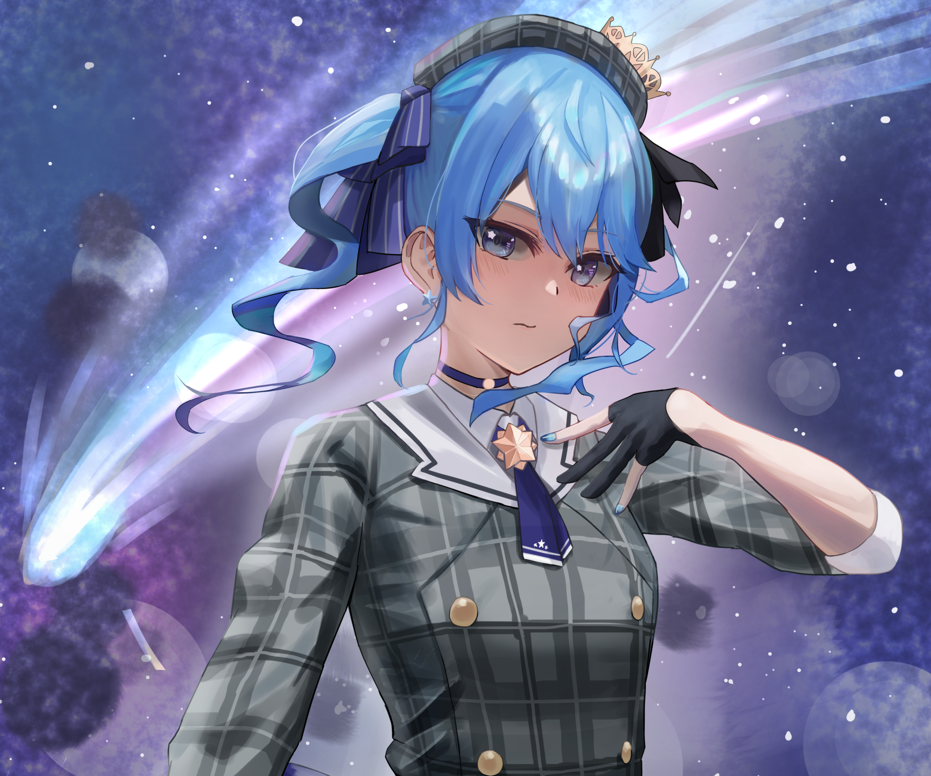 Download Hololive Hoshimachi Suisei Anime Virtual Youtuber HD Wallpaper by Key Ro0