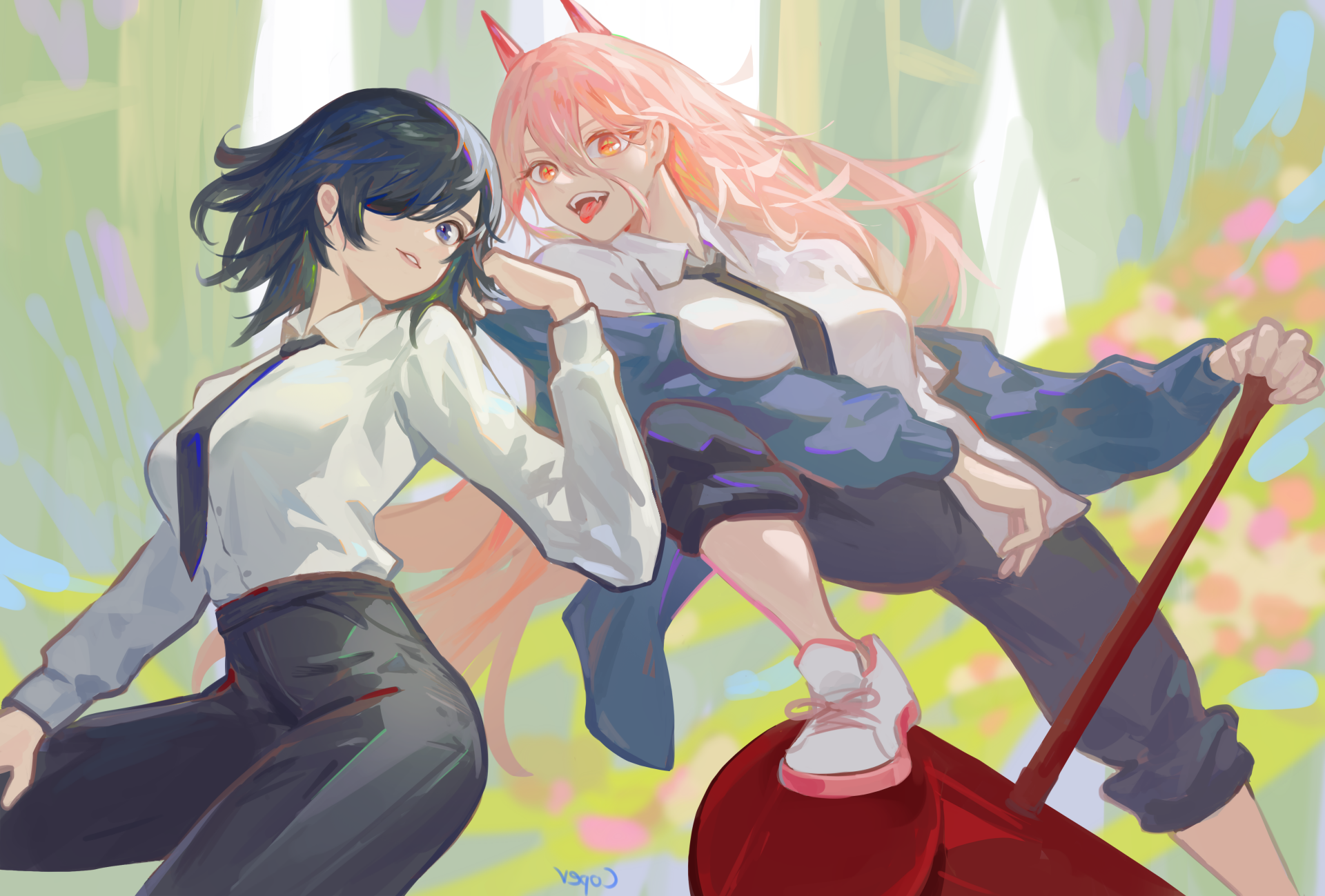 Download Power (Chainsaw Man) Himeno (Chainsaw Man) Anime Chainsaw Man 4k Ultra HD Wallpaper by coper