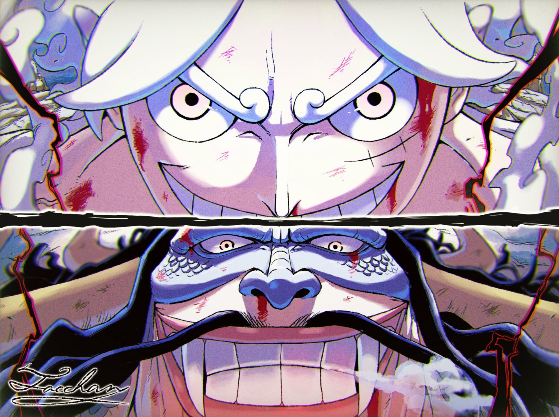 Download Kaido (One Piece) Gear 5 (One Piece) Monkey D. Luffy Anime One Piece Luffy Vs Kaido HD