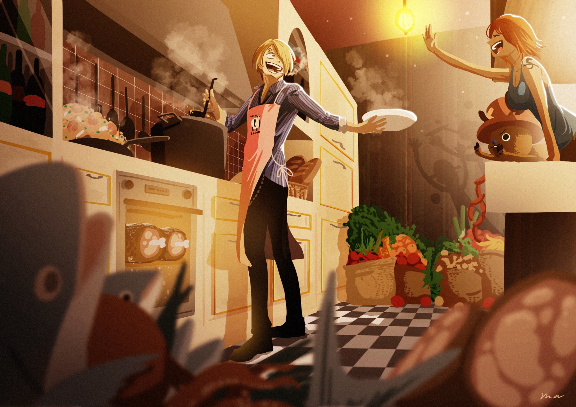 Download Nami (One Piece) Tony Tony Chopper Sanji (One Piece) Anime One Piece HD Wallpaper by Ma