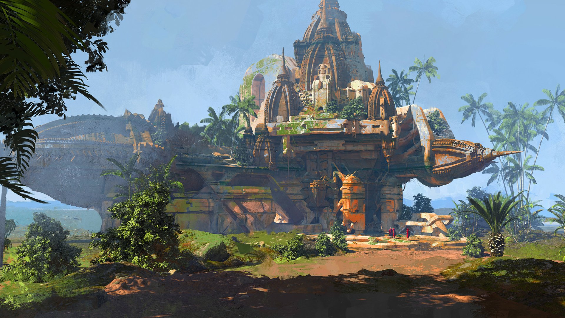 Download Fantasy Temple HD Wallpaper by Sebastian Luca | 2120x1192 ...