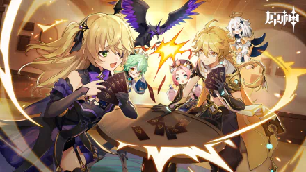 Diona (Genshin Impact) Sucrose (Genshin Impact) Paimon (Genshin Impact) Fischl (Genshin Impact) Aether (Genshin Impact) video game Genshin Impact HD Desktop Wallpaper | Background Image