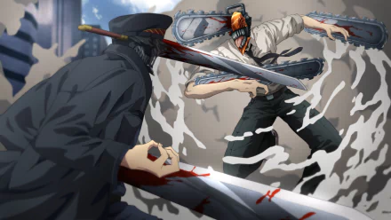  Denji vs Katana Man by 生牡蠣さん