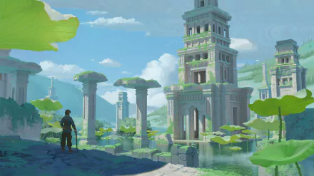fantasy ruin HD Desktop Wallpaper | Background Image