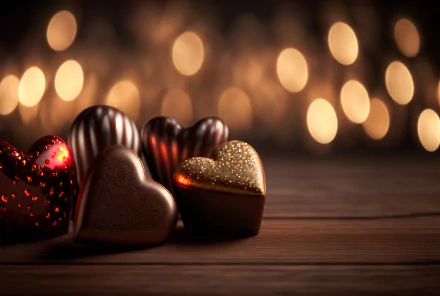 heart-shaped food chocolate HD Desktop Wallpaper | Background Image