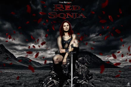  Olga Kurylenko as Red Sonja - Wallpaper by Aelryk