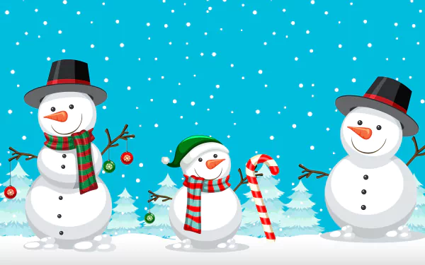 artistic snowman HD Desktop Wallpaper | Background Image