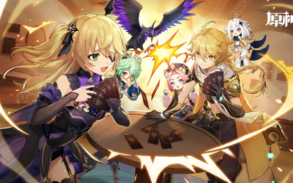 Diona (Genshin Impact) Sucrose (Genshin Impact) Paimon (Genshin Impact) Fischl (Genshin Impact) Aether (Genshin Impact) video game Genshin Impact HD Desktop Wallpaper | Background Image