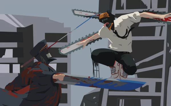  Denji vs Katana Man by Dave020626