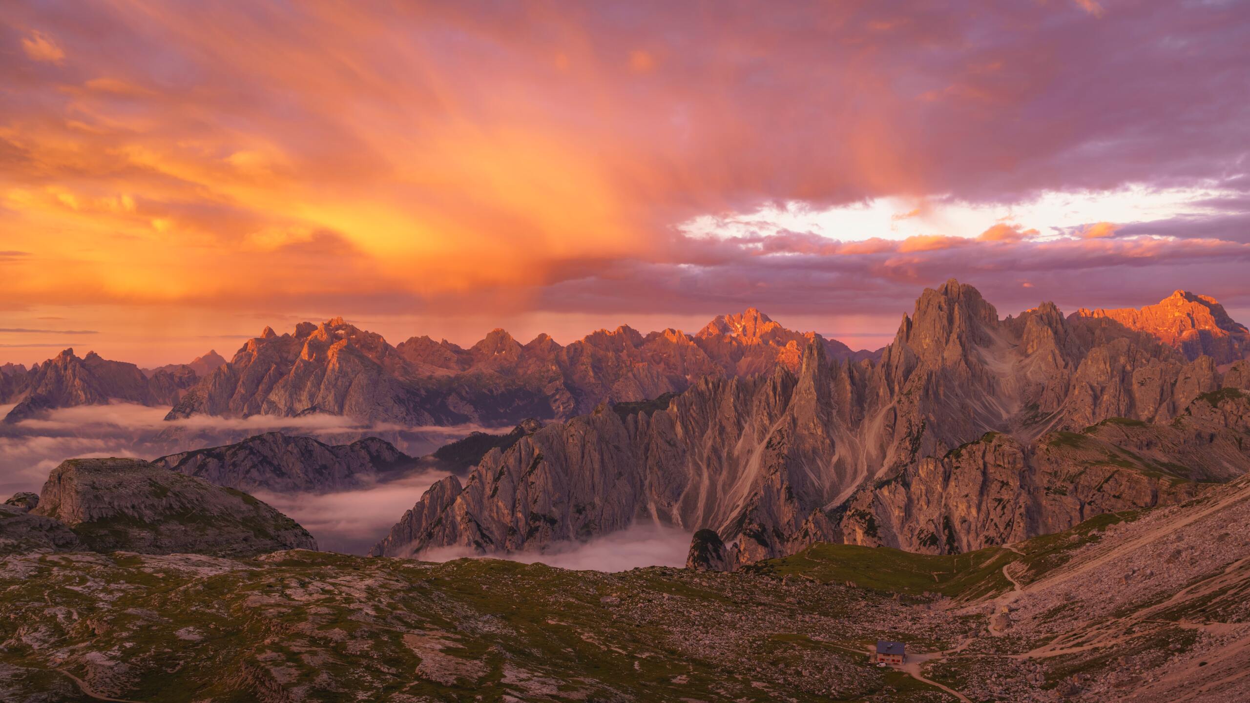 Sunrise over the ridges of Dolomites by Daniel Mirlea