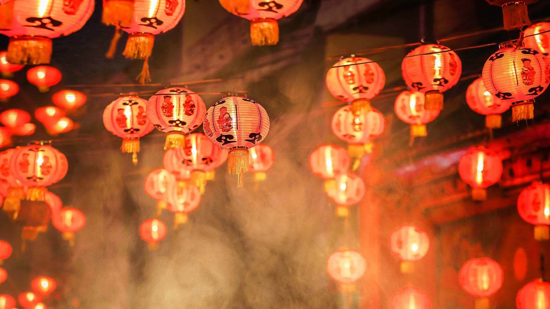Chinese New Year Lanterns on Chinese New Year's Eve