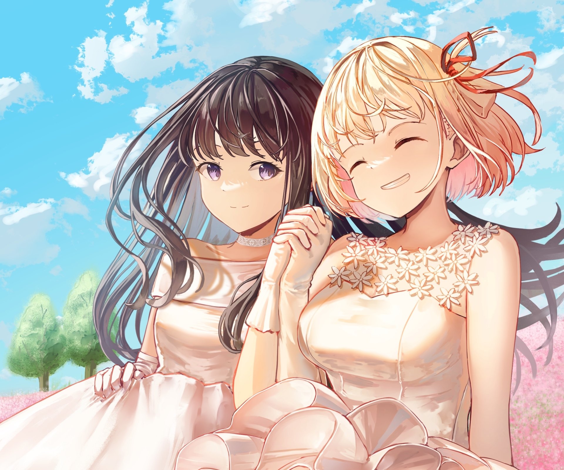 Download Takina Inoue Chisato Nishikigi Anime Lycoris Recoil HD Wallpaper by Aoi Hane